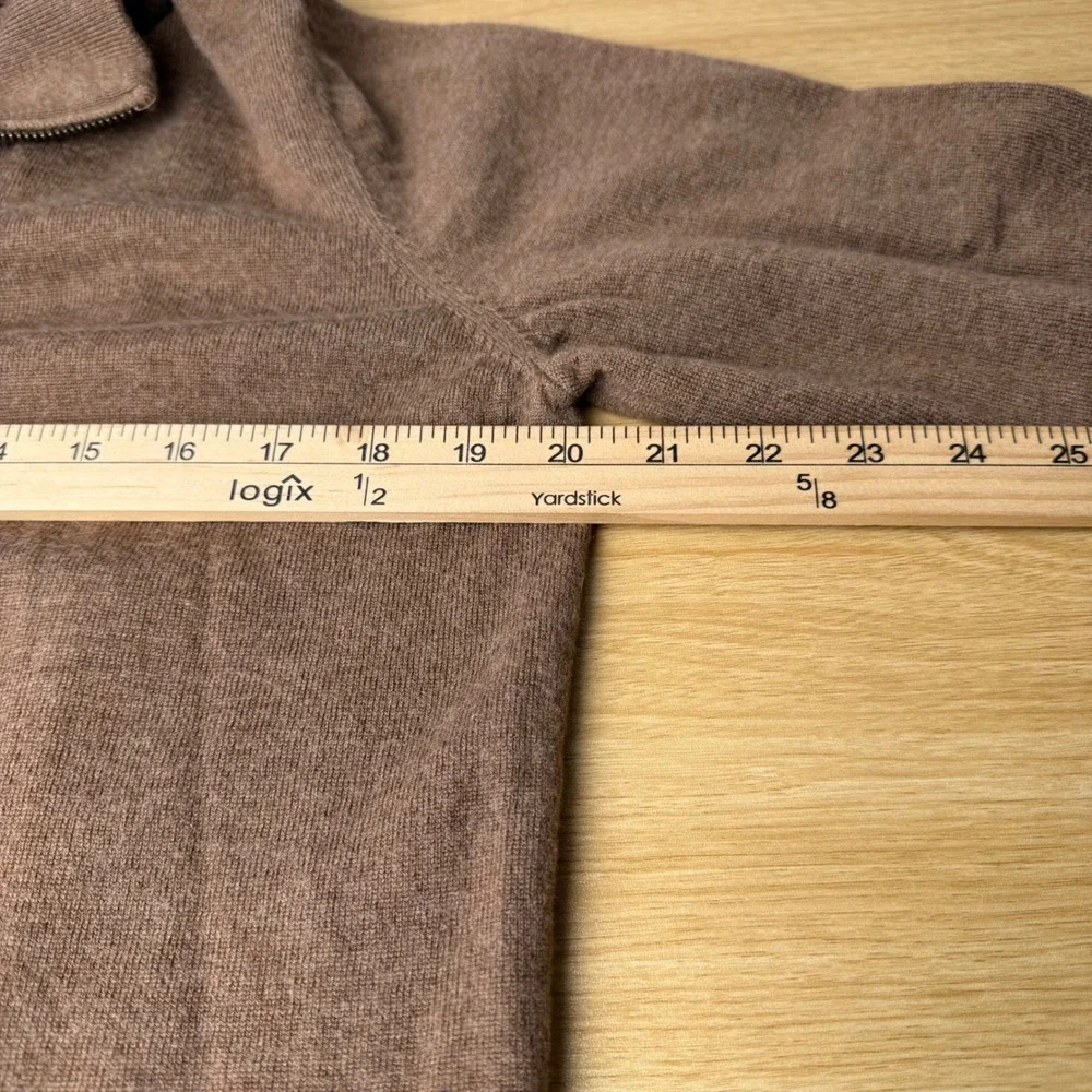 UNTUCKit Men Merino Wool Quarter Zip Sweater Large Earthy Academia Casual Luxury